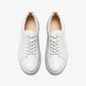 Clarks White Leather Sneaker‎